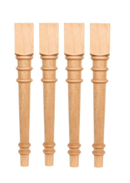 Unfinished Lewis Table Legs Set of Four
