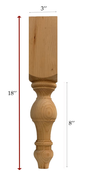 Coffee Table Legs (18" x 3 ")