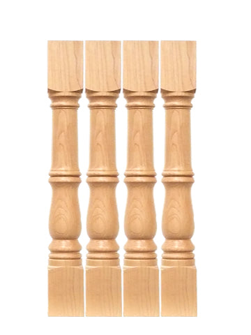 Unfinished Table Island Legs 4/Set