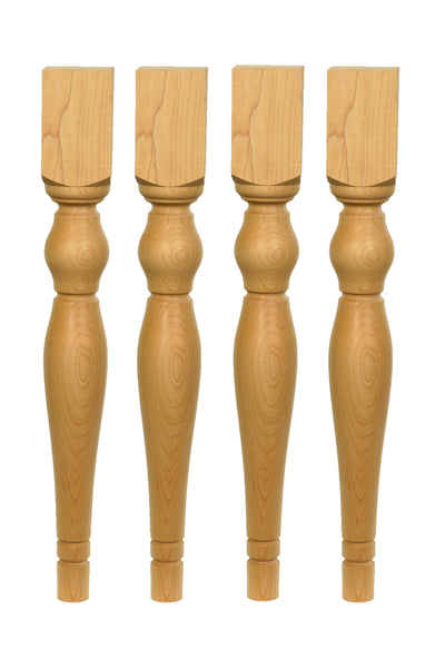 Unfinished Dining Pine Table Leg set of 4