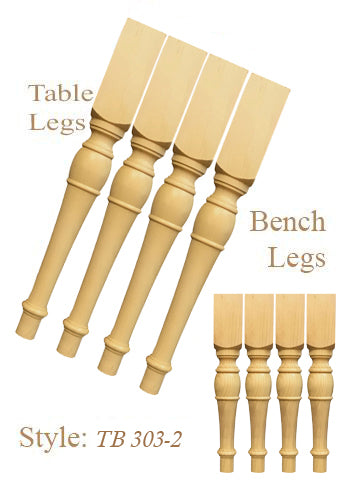 Unfinished Table Legs & Bench Legs - tablelegssite.com